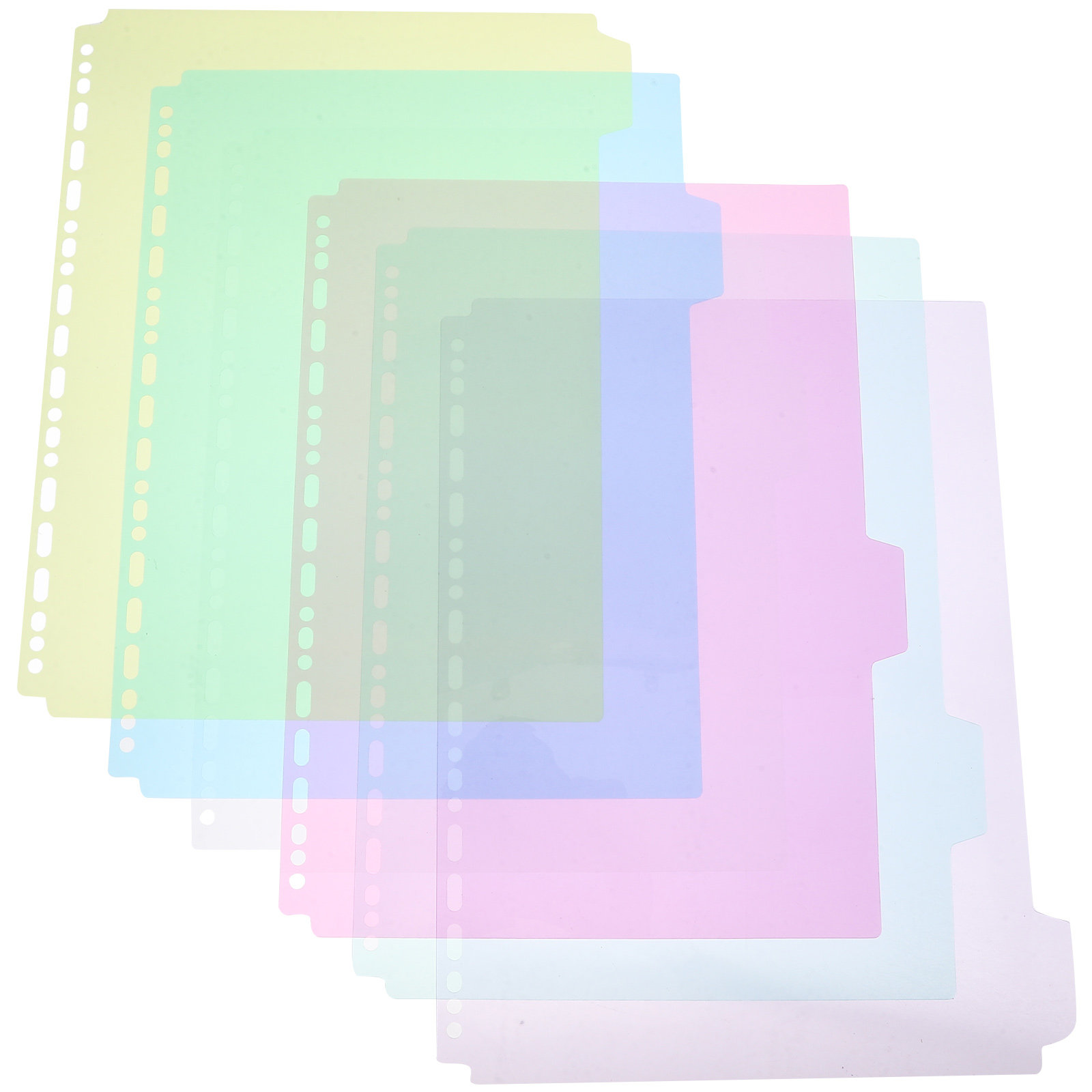 Tab Divider A4 - 6Pcs Plastic Tabbed Binder Dividers A4