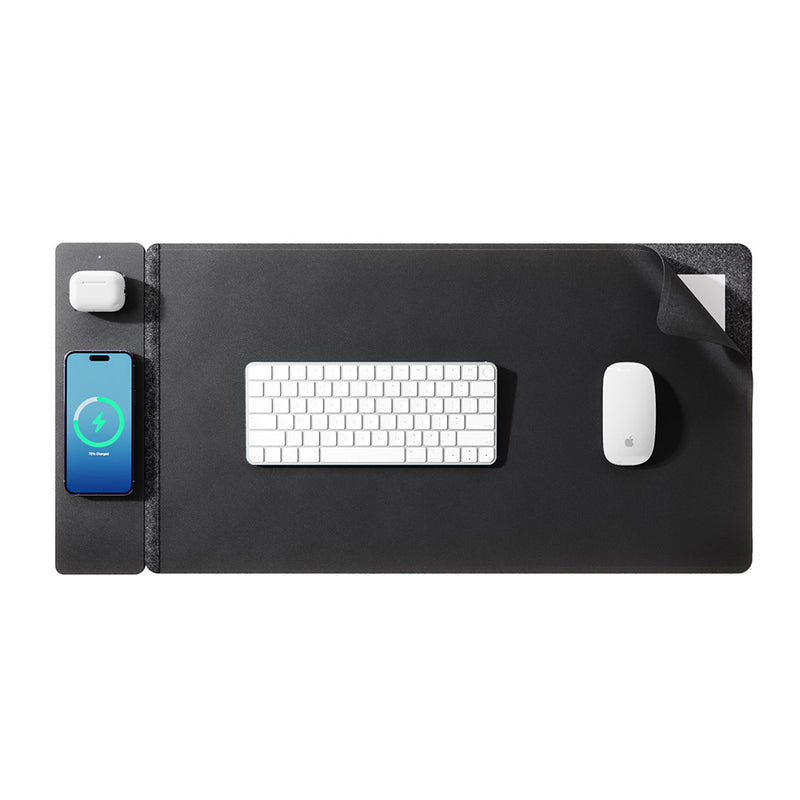 15W Magnetic Wireless Charging - đánh giá và giá Leather Desk Pad