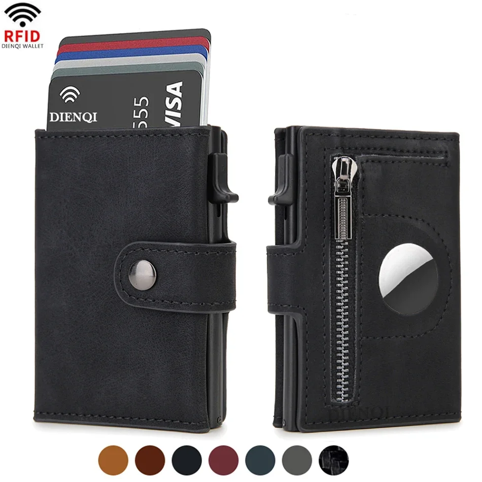 Rfid Leather Airtag Men Wallet - đánh giá và giá Index Card Holder